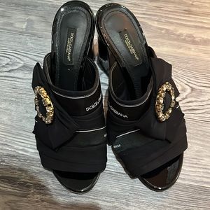 Dolce & Gabbana logo rhinestone limited edition mule